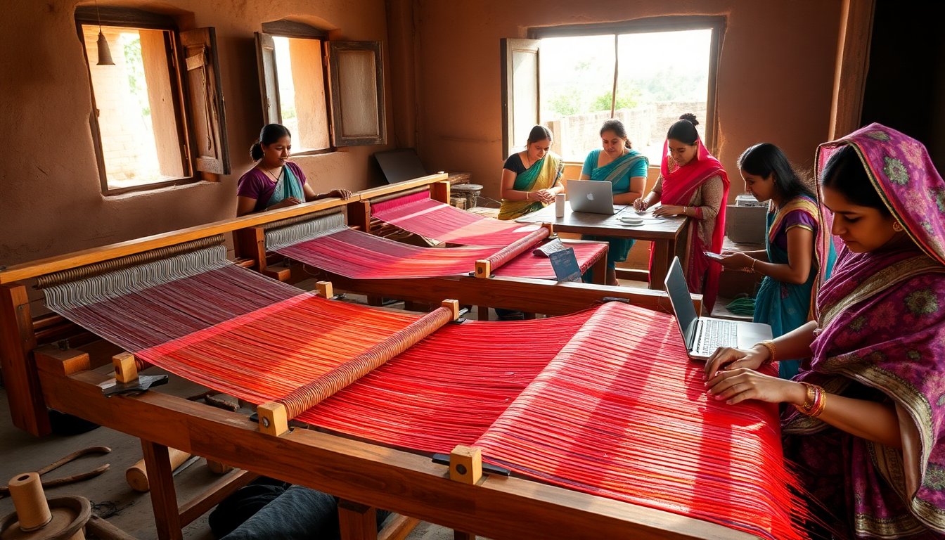 potenziare le donne rurali in india attraverso competenze digitali nella tessitura della seta 1760780134