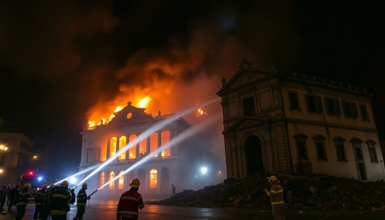 incendio a roma edificio storico ridotto in cenere 1768175060
